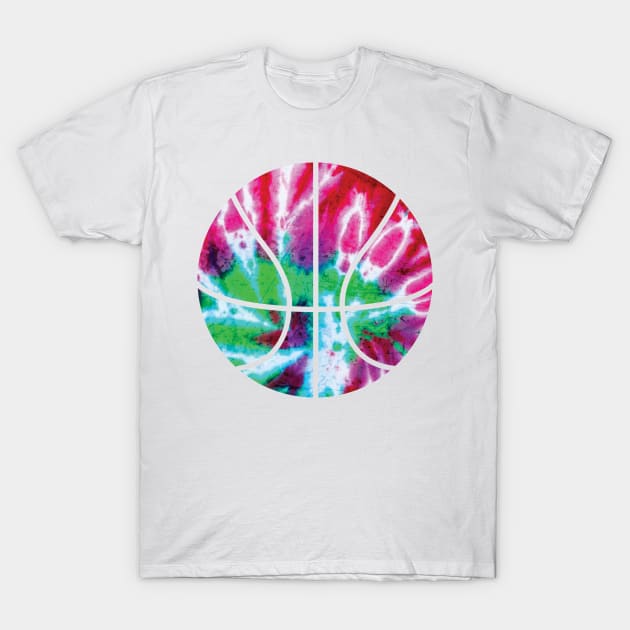 'Basketball Rainbow Tie Dye' Cool Hippie Peace Retro Gift T-Shirt by ourwackyhome